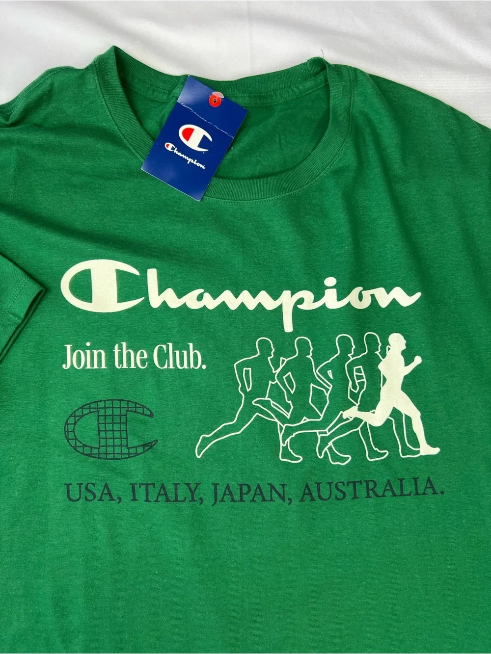 Champion Men’s Join the Club Green Logo T-Shirt Graphic Tee NEW Size 2XL - Picture 2 of 9